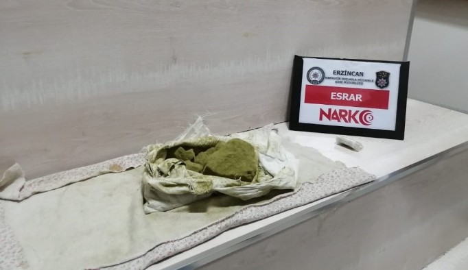 Erzincan’da 407 gram esrarla yakalanan 1 kişi tutuklandı