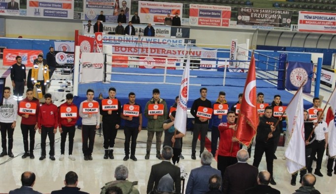 ‘Liselerarası Türkiye Boks Şampiyonası’ Erzurum’da başladı