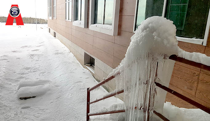 ERZURUM'DA KIŞ GERÇEK YÜZÜNÜ GÖSTERDİ