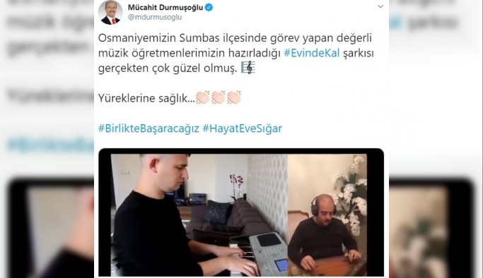 Ak Partili vekilden “EvindeKal” şarkısına destek