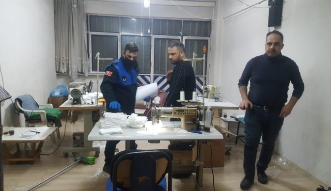 Bursa’da merdiven altı maske üretimine şok baskın