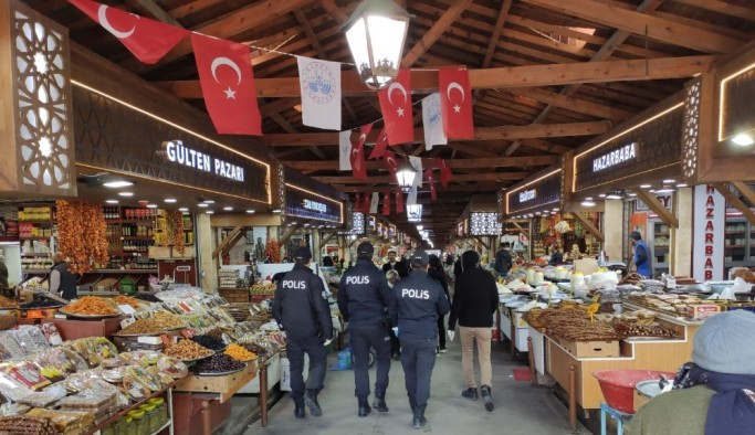 Elazığ Kapalı Çarşı’da korona virüs tedbirleri
