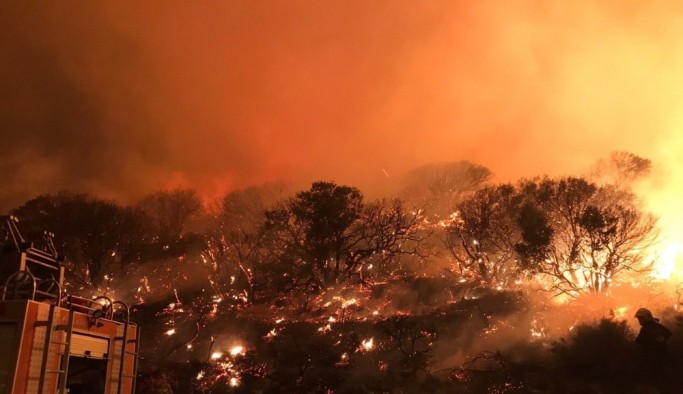 Antalya’nın Kaş ilçesinde orman yangını (1)