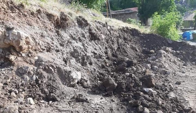 Çukurca Belediyesinden yol yapım çalışması