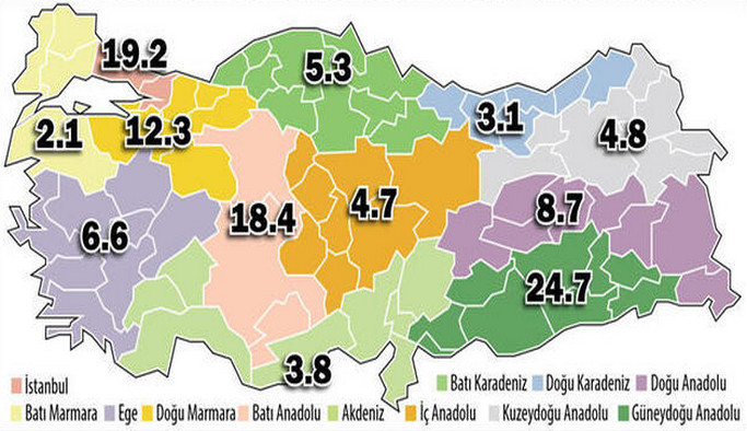 İŞTE TÜRKİYE'NİN KORONAVİRÜS HARİTASI