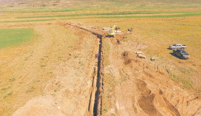 Sakalıkesik Ovası sulaması inşaatında çalışmalar hızla devam ediyor