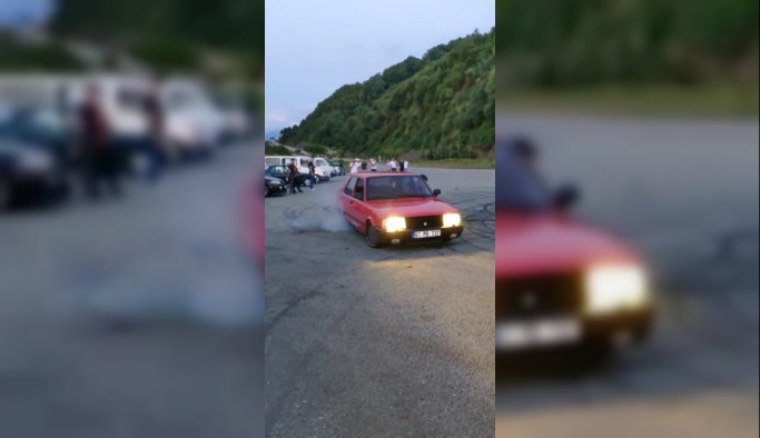 Düğün dönüşü tır parkında yapılan drift toplam 9 bin 194 TL cezayla sonuçlandı