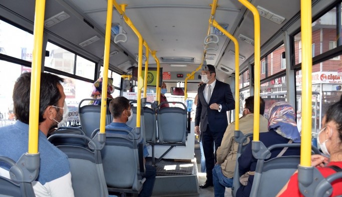 Vali Memiş, maske denetimi yaptı