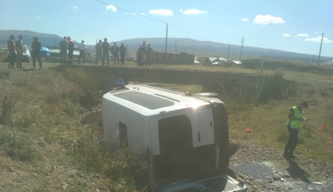 Veterinerleri taşıyan araç şarampole düştü: 4 yaralı