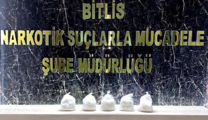 Bitlis’te 5 kilo 600 gram metanfetamin ele geçirildi