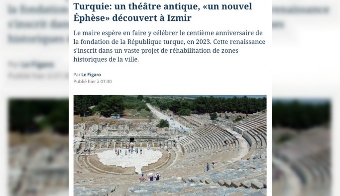 Başkan Soyer'in Smyrna Antik Tiyatrosu açıklaması dünya basınında