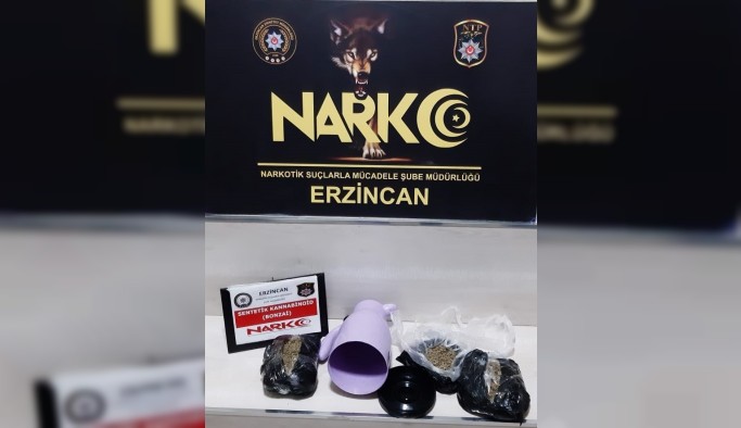 Erzincan'da 466,62 gram bonzai ele geçirildi