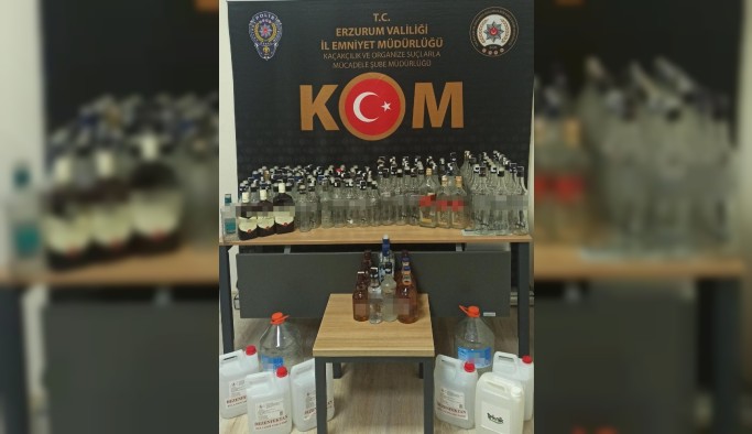 Erzurum'da kaçak içki operasyonu: 1 tutuklama