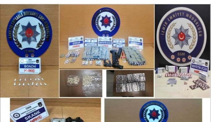 İzmir polisinden uyuşturucu maddeye geçit yok