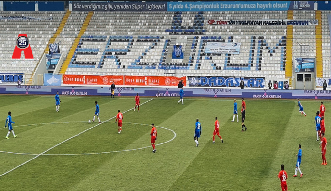 BAKLAVA TUZLU ÇIKTI; BB Erzurumspor: 1 - Gaziantep FK: 1