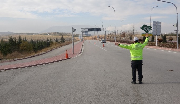 Konya'da yeni yılın ilk gününde yollar boş kaldı