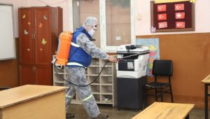 Palandöken'de köy okulları yüz yüze eğitim için dezenfekte edildi