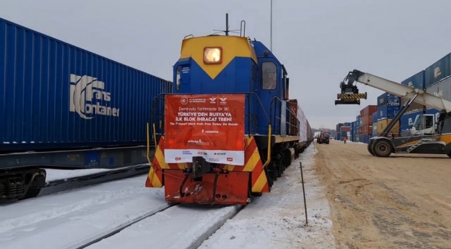 Türkiye-Rusya ilk ihracat blok treni seferini tamamladı