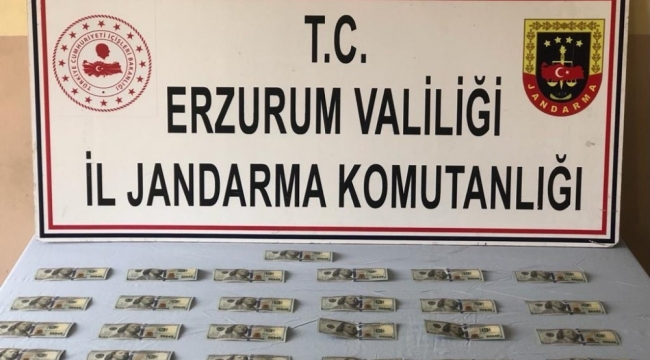 Erzurum'da 2 bin 500 sahte dolar ele geçirildi