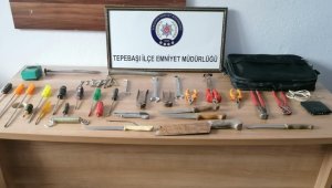 Suç makinesinin çantasından çıkanlar...