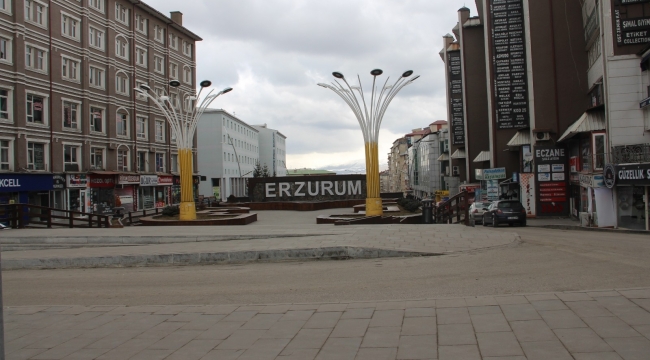 Erzurum'da sokaklar sessiz kaldı