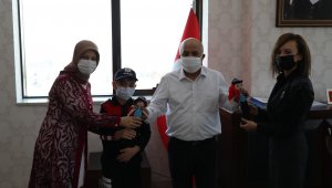 Özel eğitim gören çocuklardan Emniyet Müdürü Aslan'a ziyaret