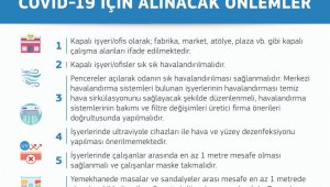 Sağlık Bakanlığı'ndan, "İşyeriofislerde Covid-19 için alınacak önlemler" açıklaması