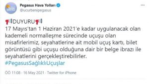 İç hat uçuşlarında izin belgesi ibrazında değişiklik