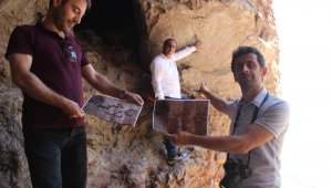 Erzurum'da 8 bin yıllık aşı boyasıyla yapılmış kaya resmi bulundu