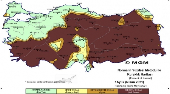 Türkiye küresel iklim değişikliğinin potansiyel etkileri açısından risk taşıyan ülkeler arasında 