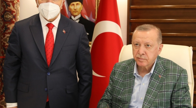 Cumhurbaşkanı Erdoğan Erzurum Büyükşehir Belediyesi'ni ziyaret etti