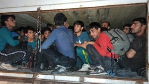 Çimento torbalarının altından 78 Afgan göçmen çıktı