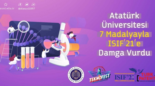 Atatürk Üniversitesi 7 Madalyayla Isıf'21'e damga vurdu