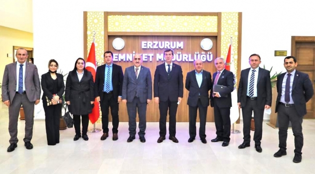 Erzurum Kent Konseyi'nden Emniyet Müdürü Tuncer'e ziyaret