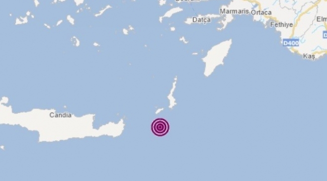 Akdeniz'de 5.5 büyüklüğünde deprem