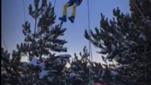 Telesiyejde mahsur kaldılar...