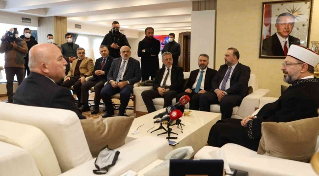 Diyanet İşleri Başkanı Prof. Dr. Ali Erbaş, Vali Memiş ve Başkan Sekmen'i ziyaret etti