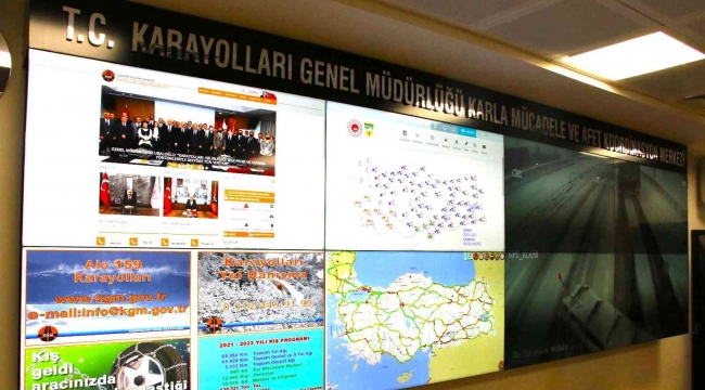 Türkiye'nin karla mücadelesi 724 bu ekranlardan takip ediliyor