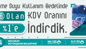 Büyükşehir su kullanımındaki KDV oranını yüzde 1'e indirdi