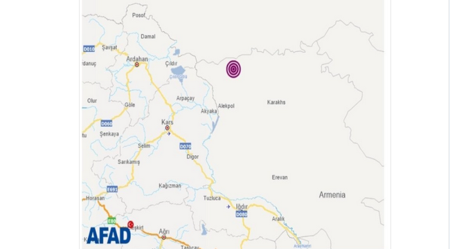  Ermenistan'da 5.3 büyüklüğündeki deprem sınır ilerinde hissedildi