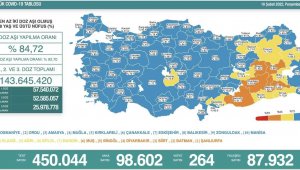 Son 24 saatte korona virüsten 264 kişi hayatını kaybetti
