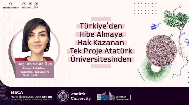 Türkiye'den hibe almaya hak kazanan tek proje Atatürk Üniversitesi'nden