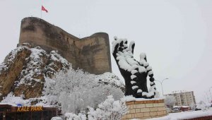 Erzurum'da çiçek açan meyve ağaçları kar altında kaldı