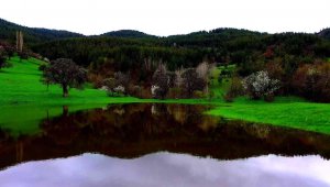 Sisli dağların yeşille bütünleşen manzarası mest ediyor