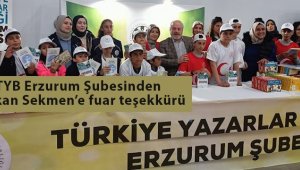 TYB Erzurum Şube Başkanı İspirli'den Başkan Sekmen'e kitap fuarı teşekkürü