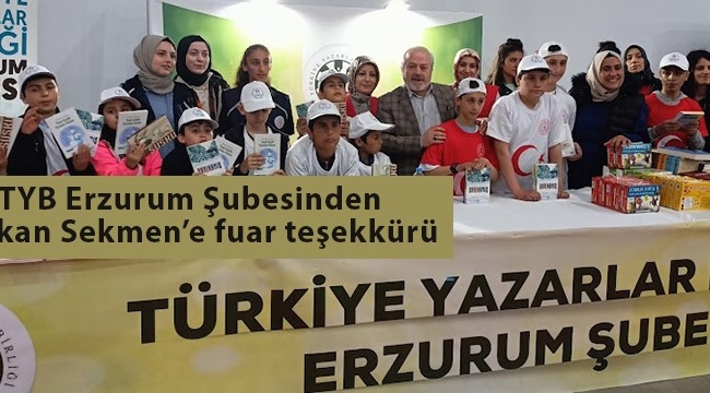 TYB Erzurum Şube Başkanı İspirli'den Başkan Sekmen'e kitap fuarı teşekkürü