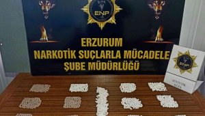 Uluslararası yolcu otobüsünde kırmızı reçeteli hap ele geçirildi