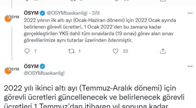 ÖSYM'den sınav görevlilerinin ücretlerinde güncelleme açıklaması