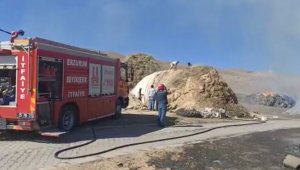 10 bin balya ot yanarak kül oldu