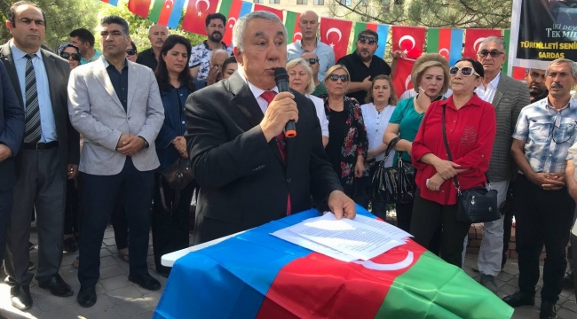 Iğdır'da Ermenistan'ın Azerbaycan'a yaptığı saldırılar kınandı